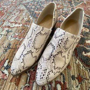 Snakeskin patter booties